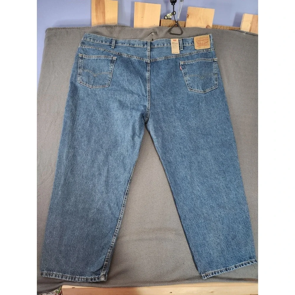 Levis 550 Jeans Mens 56x30 Blue Relaxed Fit Tapered Leg Big Tall Denim Pants NEW
